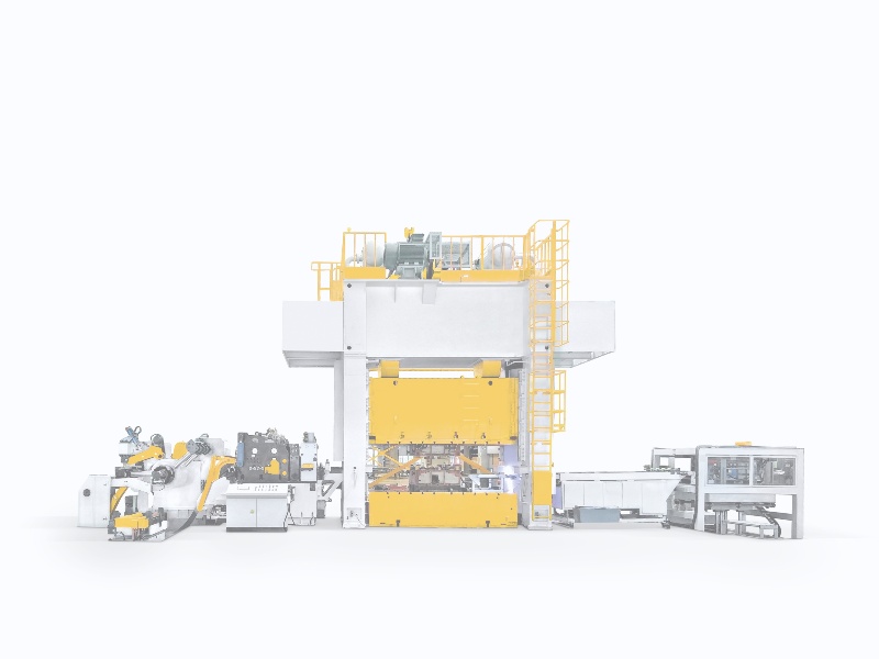 精准冲压与落料线联动体系： 三合一91视频污版免费下载冲床与堆垛系统的卓越协同